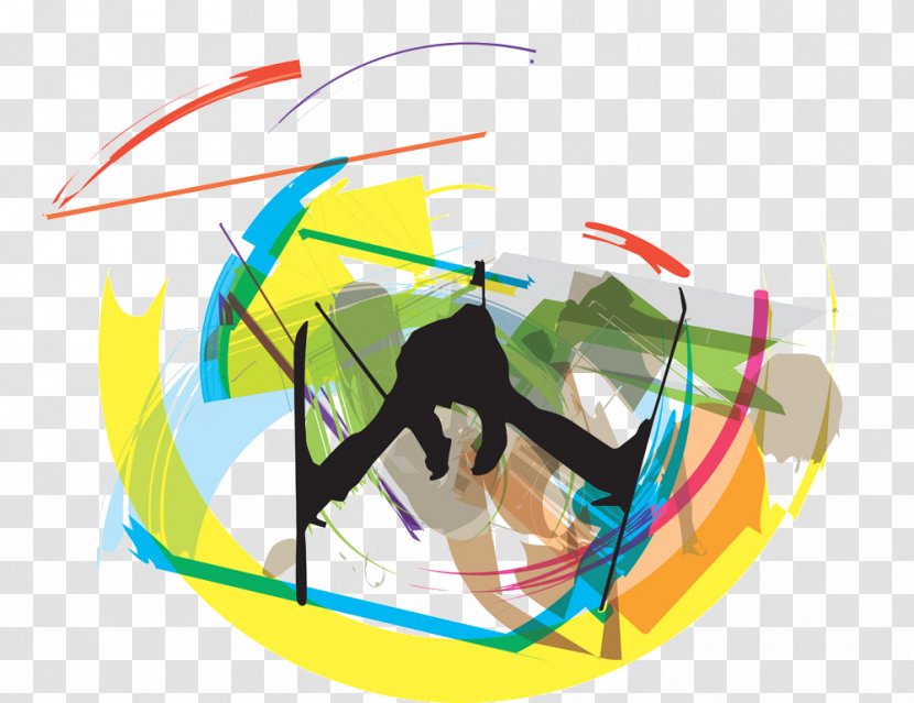 Skiing Silhouette Sport Illustration - World Transparent PNG