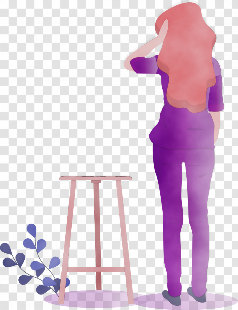 Violet Purple Standing Furniture Magenta Transparent PNG