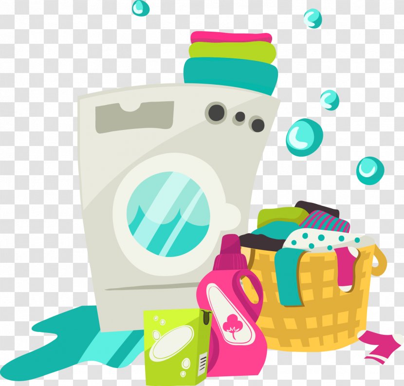 Dry Cleaning Clothing Washing Machine Clip Art - Logo - Vector Transparent PNG