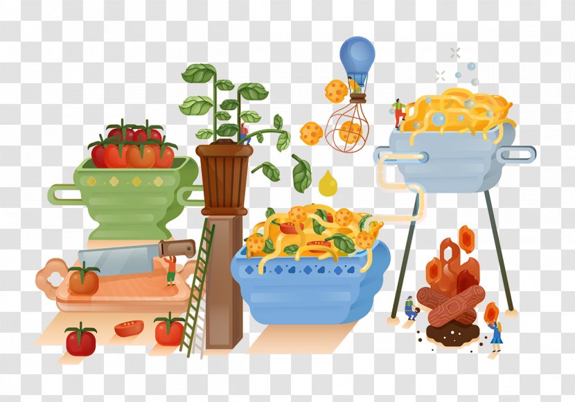 Cuisine Tomato Cooking Cartoon - Meal - Machine Transparent PNG