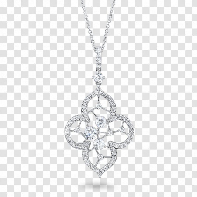 Locket Necklace Coster Diamonds Jewellery - Blue Diamond - Flower Jewelry Transparent PNG