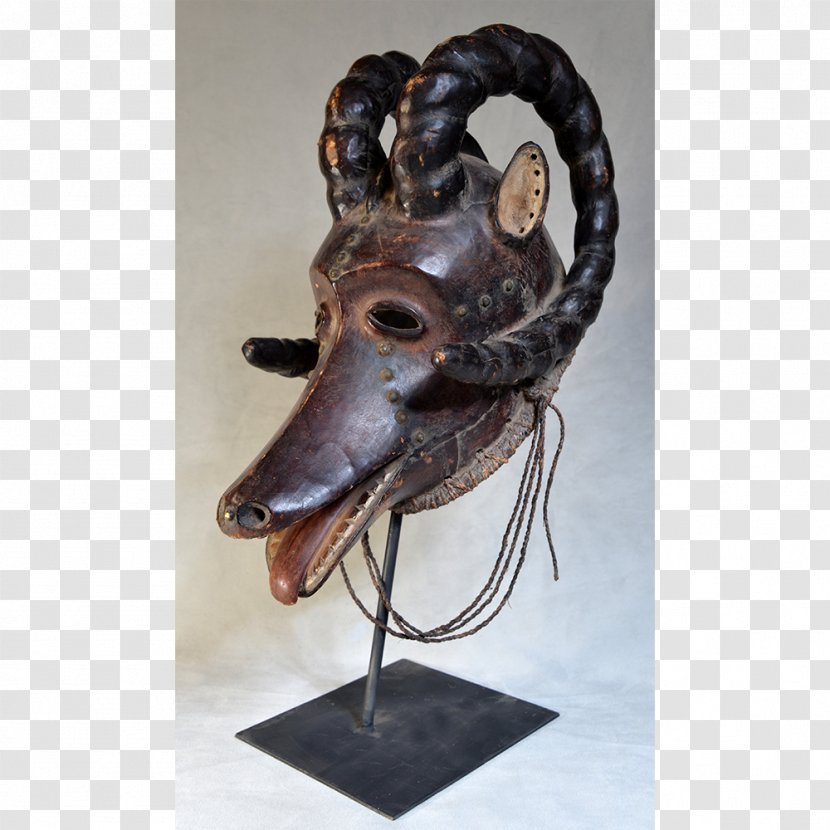 N'tomo Mask Face Bronze Sculpture - Ancestor Transparent PNG