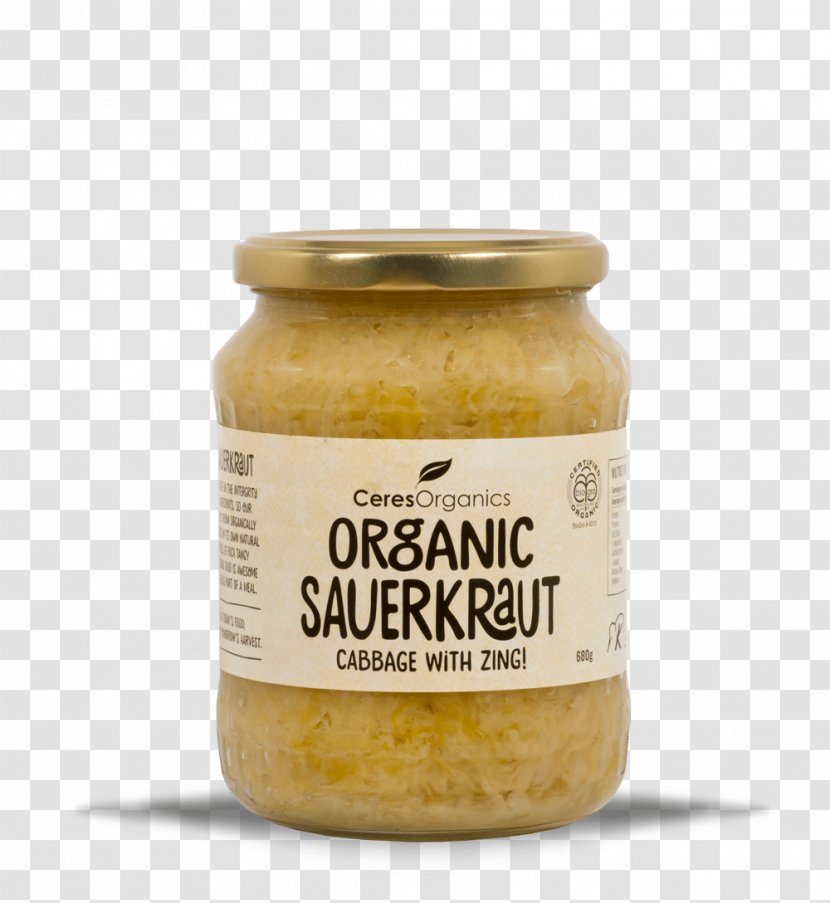 Organic Food Vegetarian Cuisine Sauce Ceres Organics Sauerkraut - Supermarkets Transparent PNG