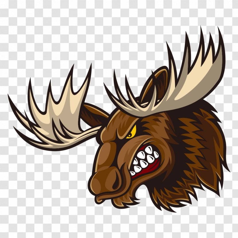 Moose Deer Elk Cartoon - Stock Photography - Angry Bull Transparent PNG