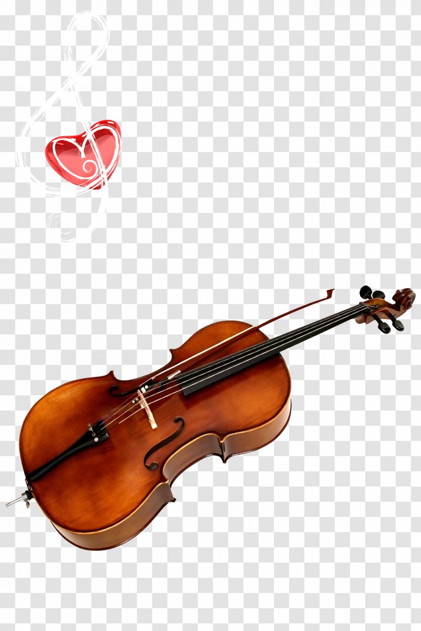 Bass Violin Violone Double Viola - Heart - Teaching Transparent PNG