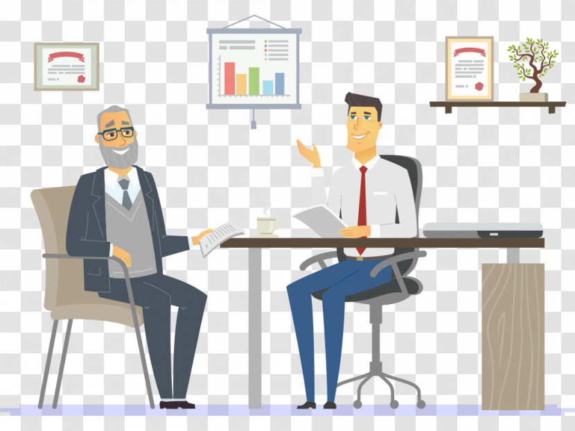 Job Cartoon Desk Furniture Table Transparent PNG