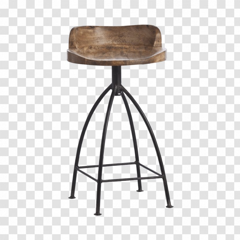 Bar Stool Swivel Chair Wood - Table - Iron Transparent PNG