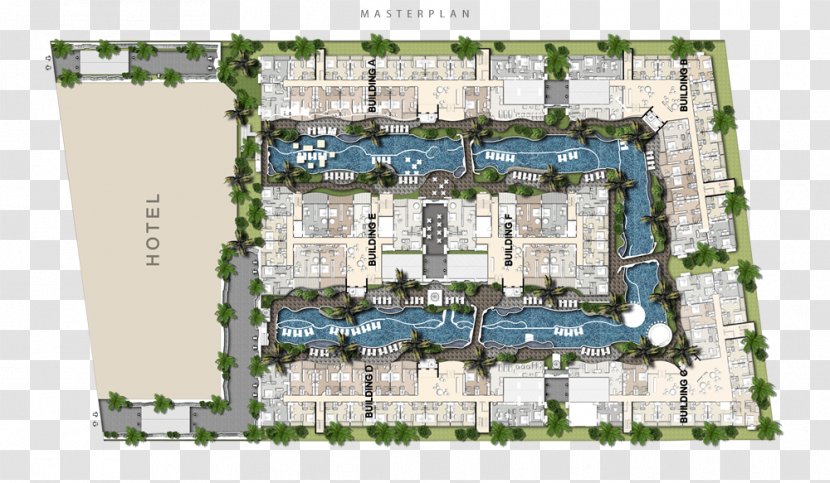 Golden Tulip Hotel Essential Pattaya Condo Grand Avenue Hotels - Building - Master Plan Transparent PNG