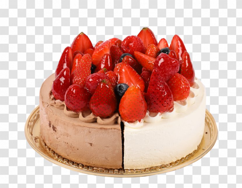 Cheesecake Torte Bavarian Cream Mousse Strawberry Pie - Chocolate Cake Transparent PNG