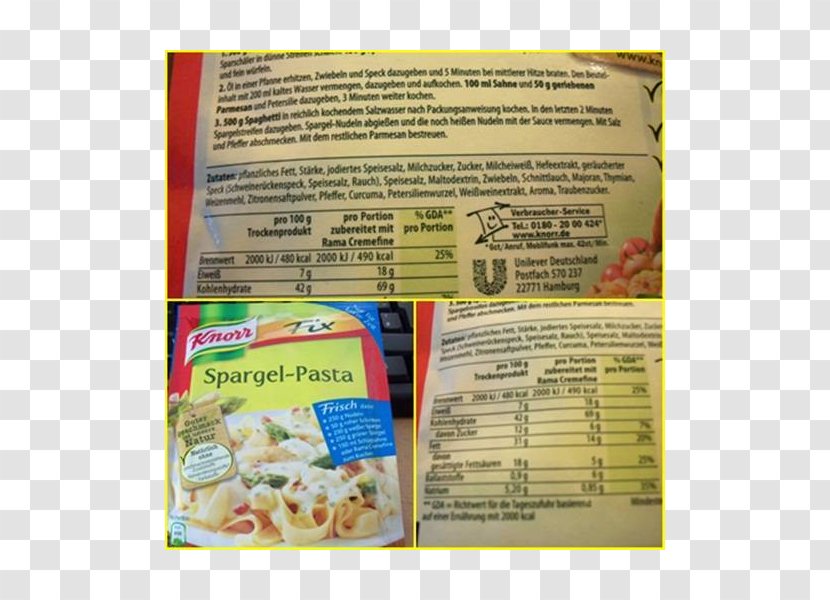 Pasta Food Recipe Knorr Gratin - Product Manuals - Box Transparent PNG