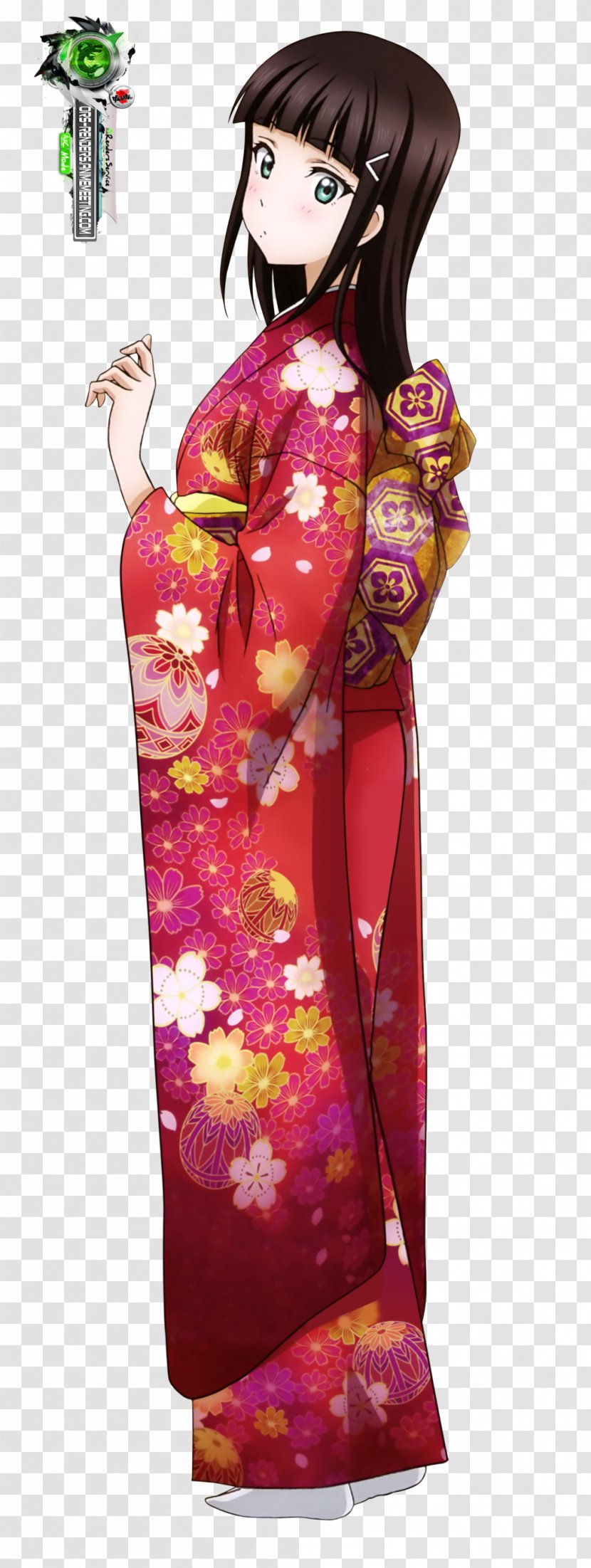 Kimono Clothing Love Live! Sunshine!! Dress - Tree Transparent PNG