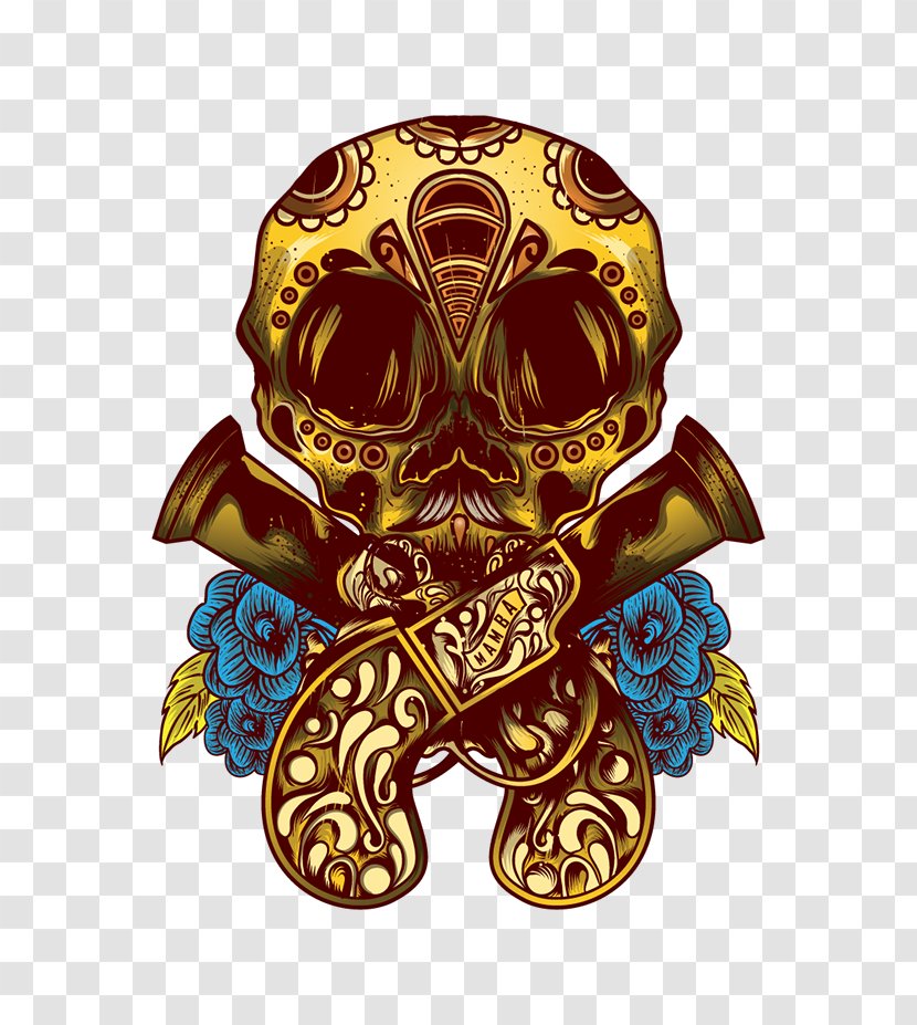 Product Skull - Yellow - Azucar Illustration Transparent PNG