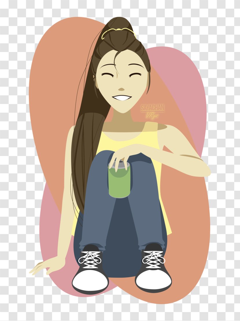 Thumb Illustration Human Behavior Cartoon Woman - Tree - Take A Break Transparent PNG