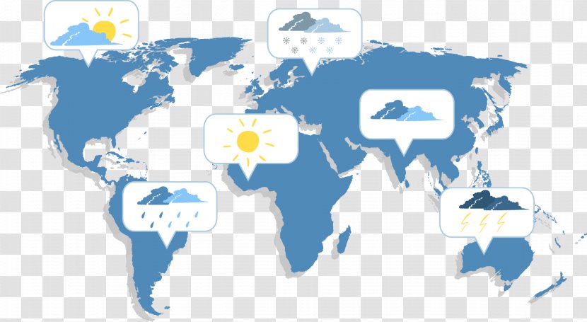 Weather Forecasting Climate Map - World Transparent PNG