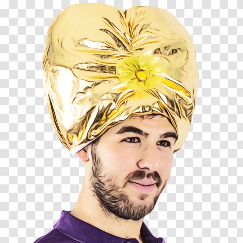 Turban Costume Hats Cap - Giant Gold - Knit Transparent PNG