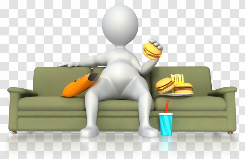 Stick Figure Couch Animated Film Image Overeating - Room - Teamwork Transparent PNG