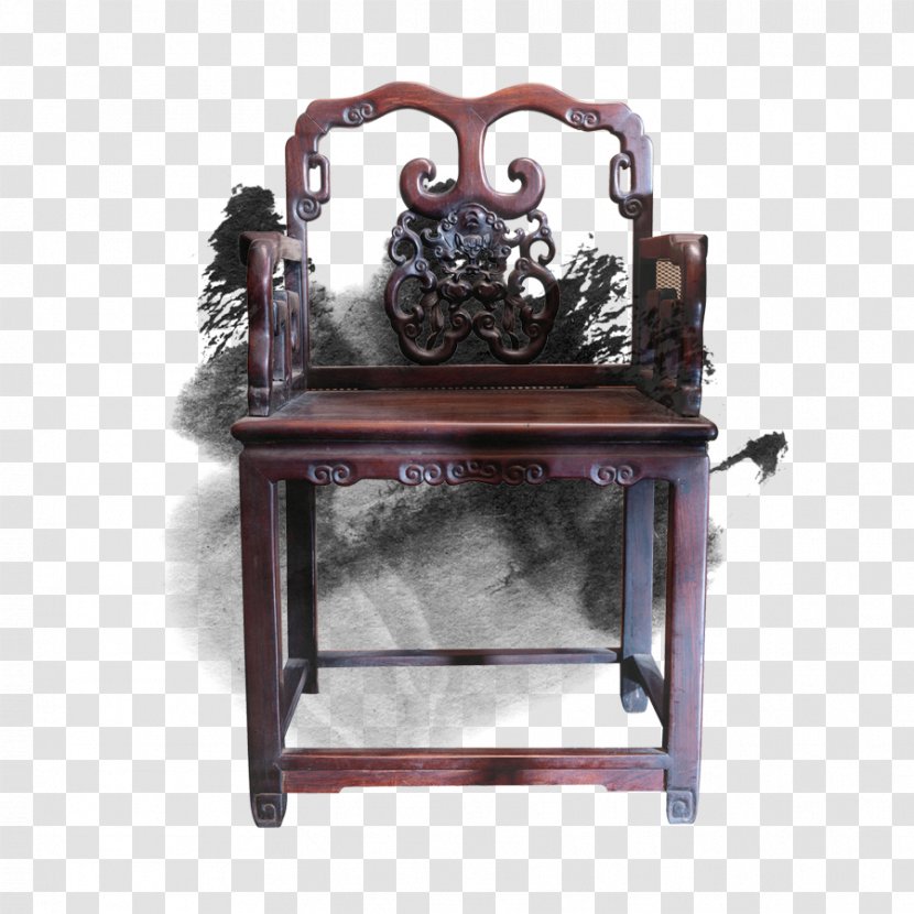 Chair Table Furniture - Chinese Style Antique Armchair Transparent PNG