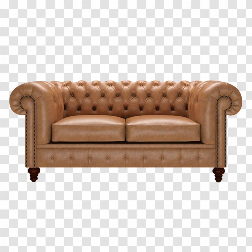 Loveseat Couch Chesterfield Leather Chair - England Transparent PNG