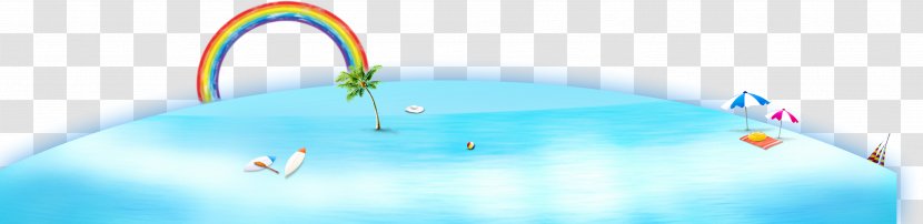 Caribbean Sea Seawater Drawing Matter - Material - Cartoon Sea, Taobao Transparent PNG