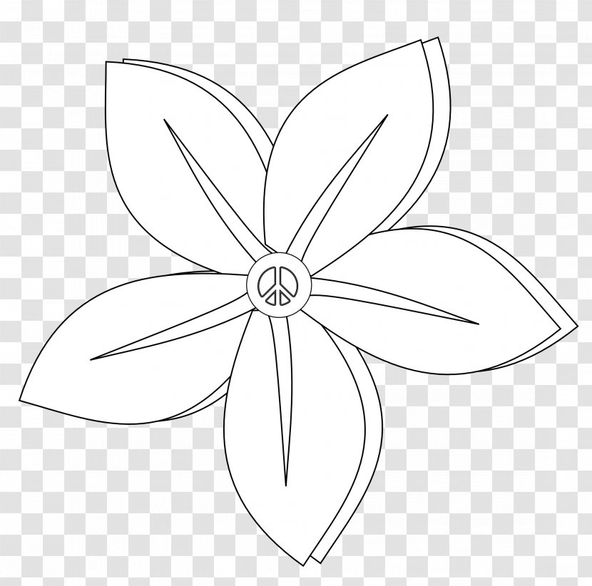 Petal White Symmetry Sketch - Black - Flower Tattoos And Transparent PNG