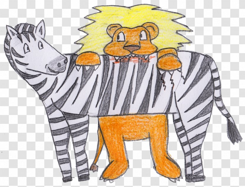 Lion Tiger Zebra Animal Mammal - Drawing Transparent PNG