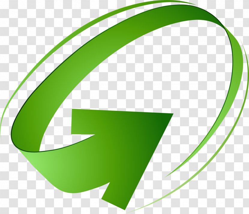 Green Arrow Arc Clip Art - Leaf Transparent PNG