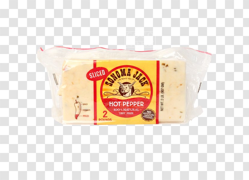 Sonoma Cheese Monterey Jack Chili Pepper Delicatessen - Cheddar - Wedge Transparent PNG