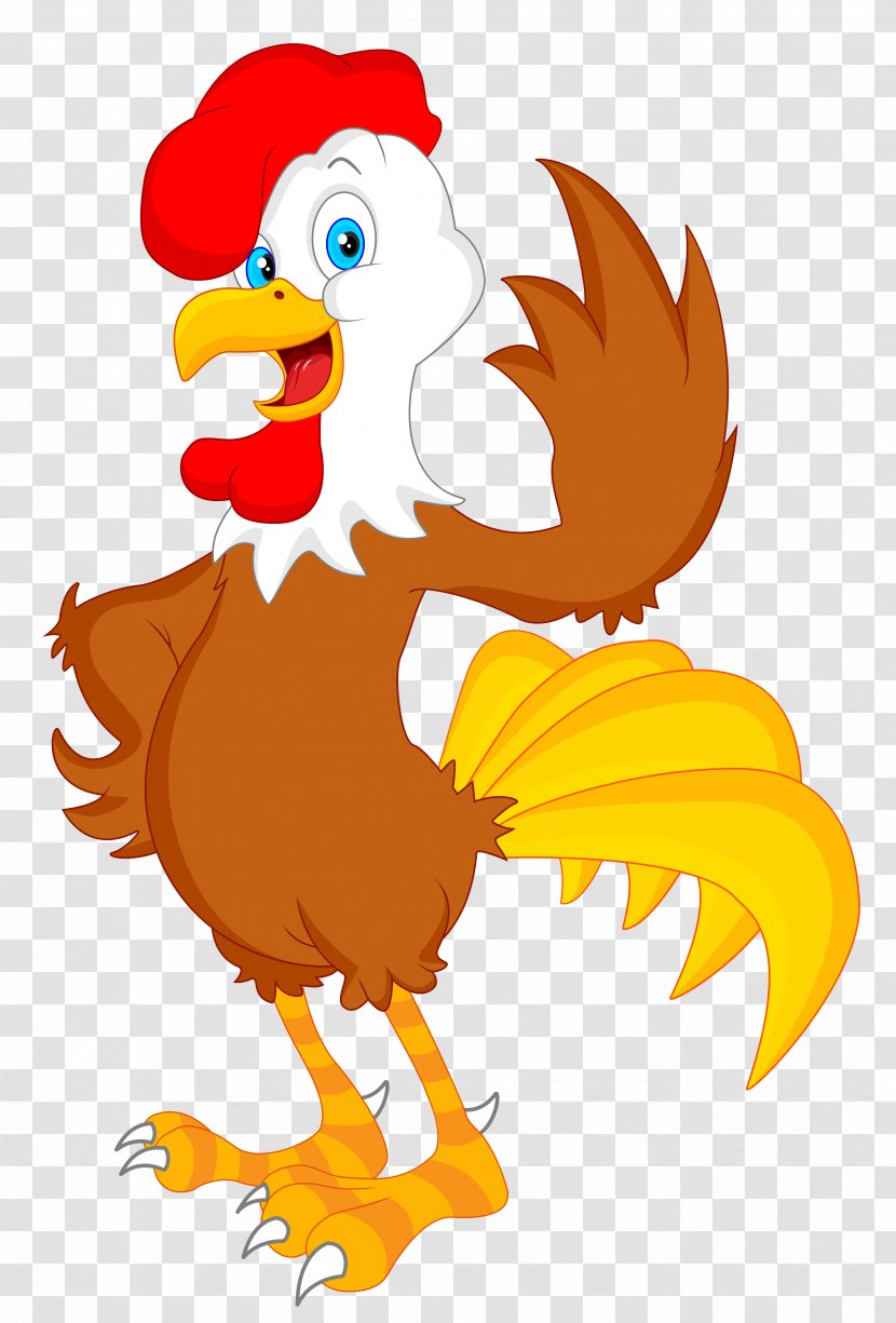 Chicken Rooster Cartoon Royalty-free - Beak - Cock Transparent PNG