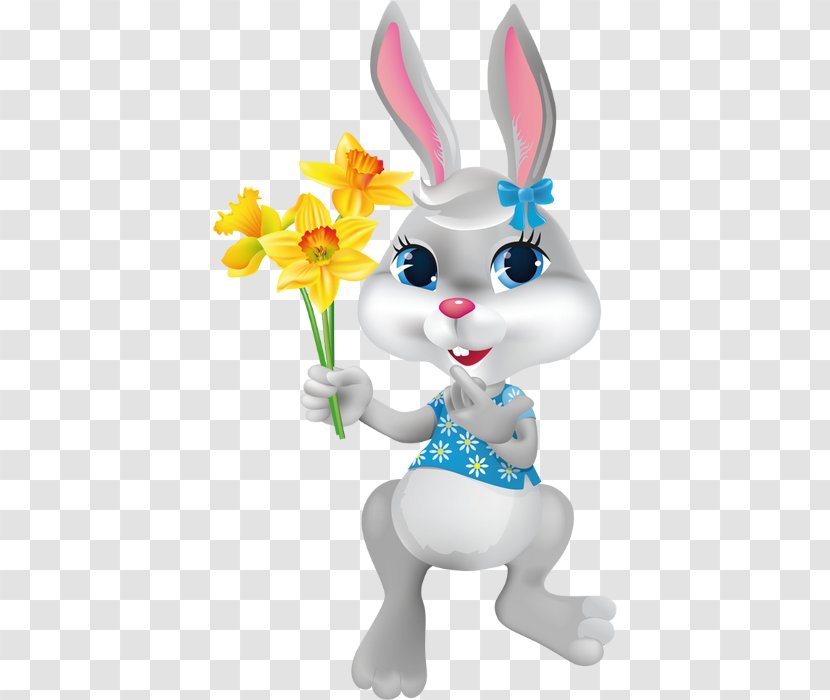 Easter Bunny Egg Clip Art - Rabits And Hares Transparent PNG