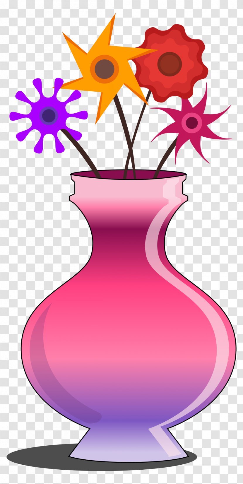 Flower Vase Clip Art - Purple Transparent PNG