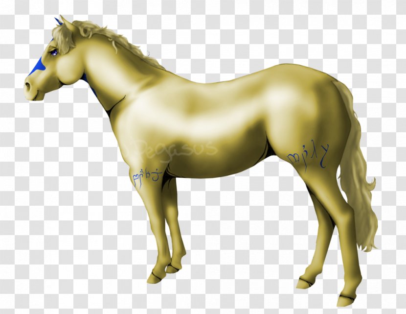 Mare Foal Mustang Stallion Halter - Palomino Pegasus Transparent PNG
