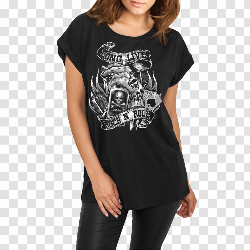 T-shirt Woman Sleeve Top Gift - Black Transparent PNG