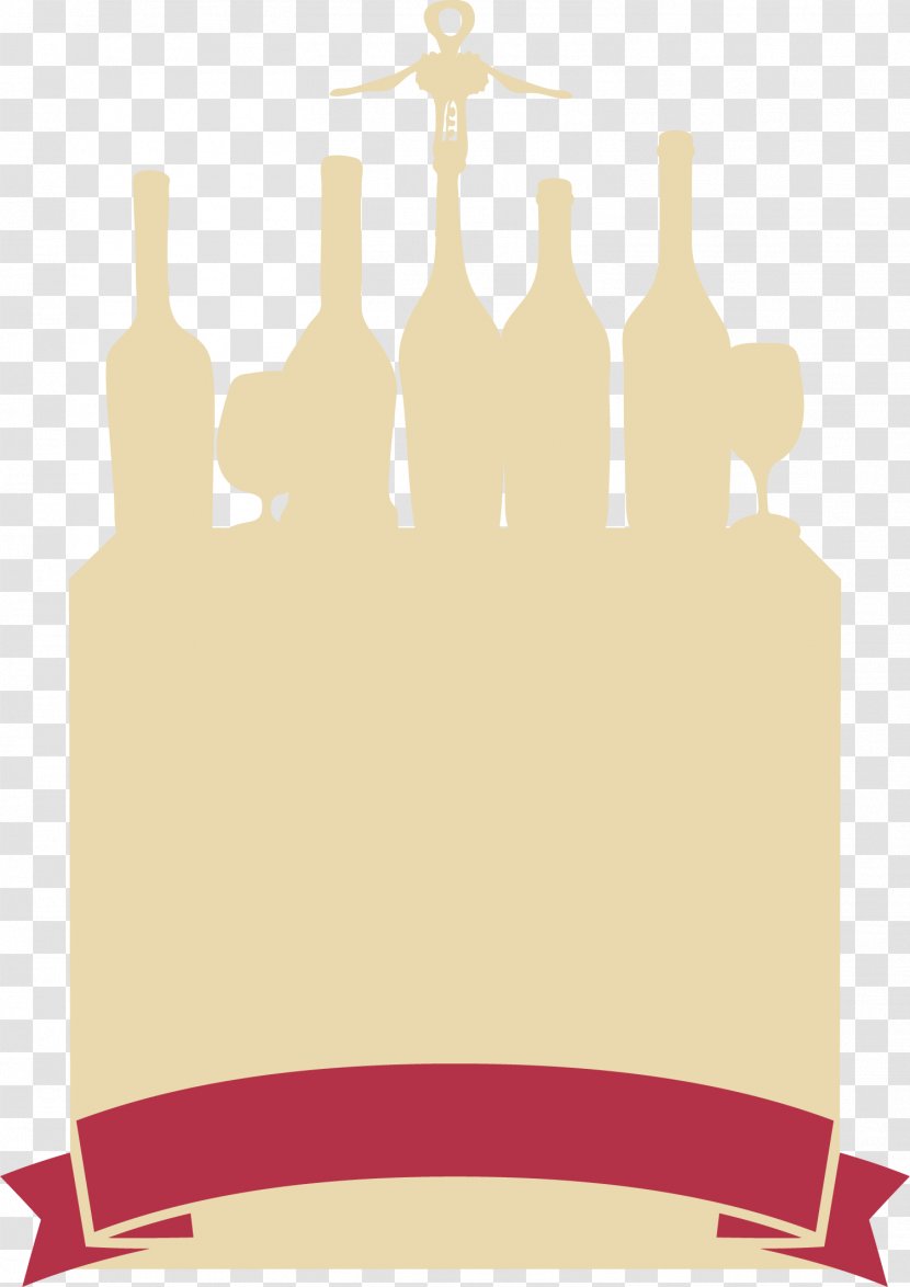 Wine Text Illustration - Yellow Simple Transparent PNG