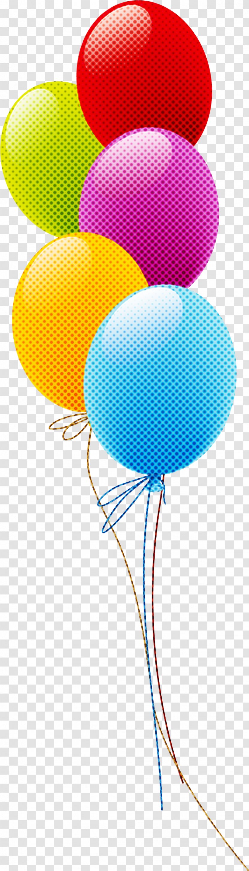 Balloon Turquoise Party Supply Pattern Transparent PNG