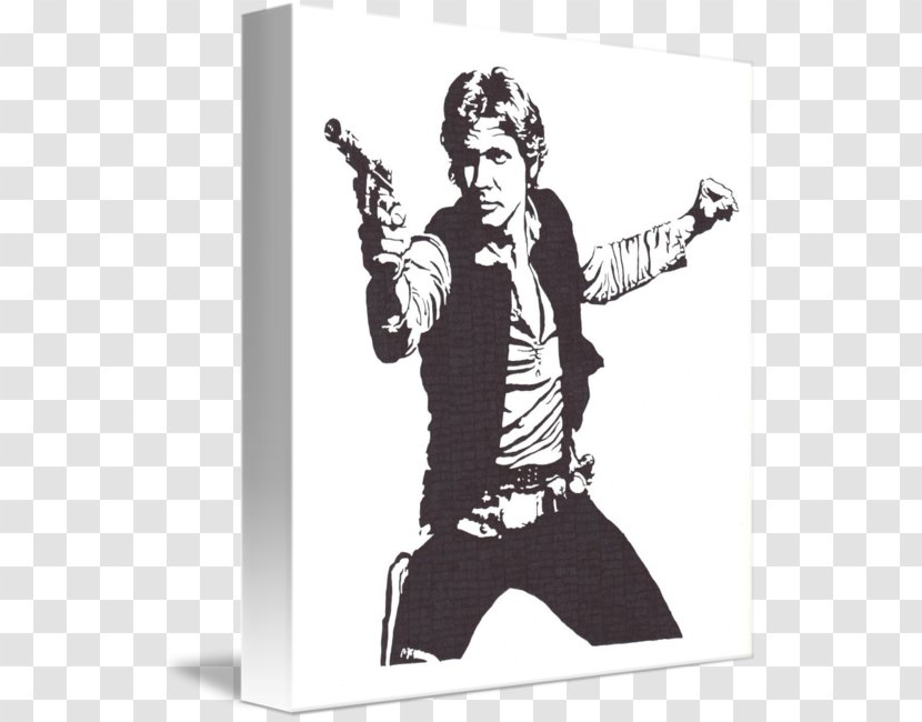 Han Solo Anakin Skywalker Stencil Wall Decal Star Wars - Black And White Transparent PNG