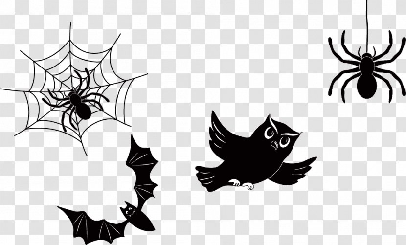 Halloween Jack-o'-lantern Wallpaper - Monochrome - Background Transparent PNG