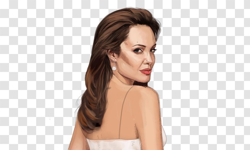 Angelina Jolie By The Sea Actor - Silhouette Transparent PNG