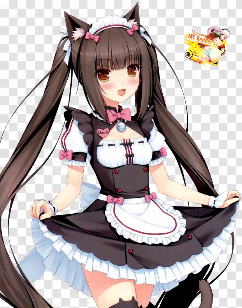 Nekopara Chocolate Catgirl Ice Cream - Silhouette - Choco Transparent PNG