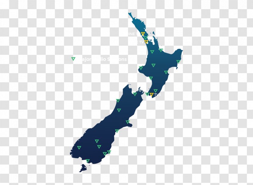 New Zealand Map Mercator Projection - Flag Of Transparent PNG