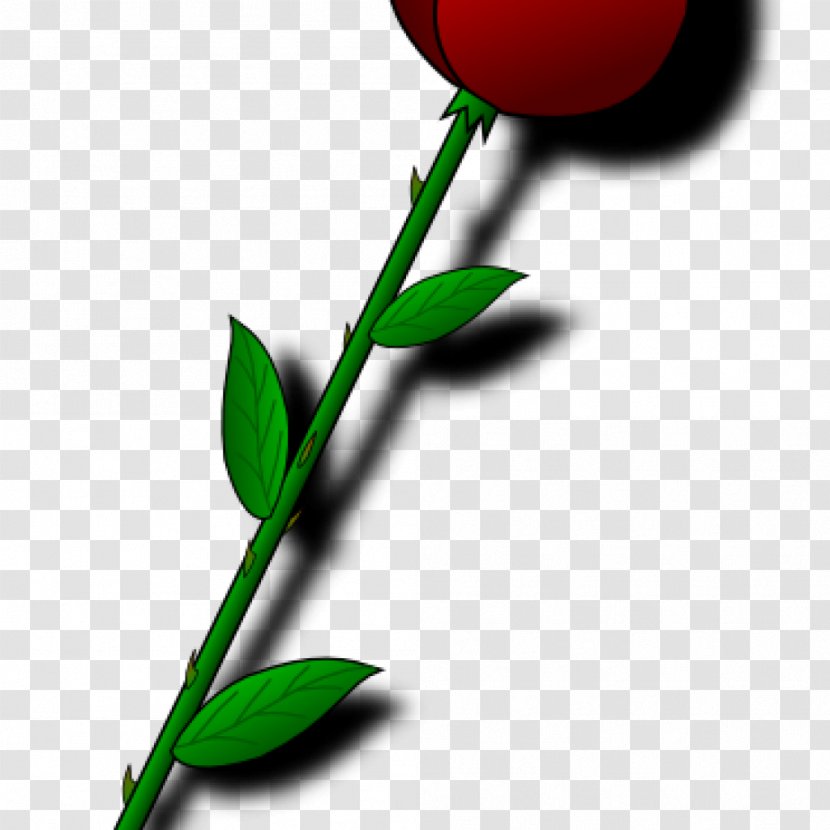 Clip Art Openclipart Free Content Image - Bud - Single Red Rose Transparent PNG