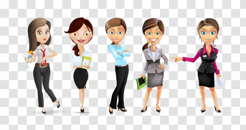 Cartoon Businessperson - Frame - Professional Women Portrait Collection Transparent PNG