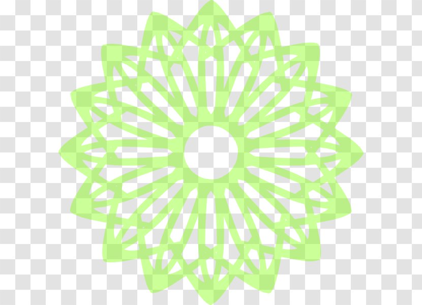 Circle Symmetry Flower Petal Pattern - Ralph Waldo Emerson - Green Floral Transparent PNG