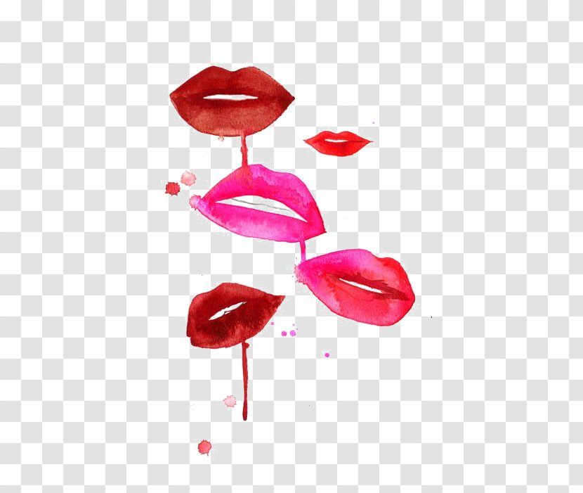 Watercolor Painting Lip Drawing Illustration - Photography - Lips Transparent PNG