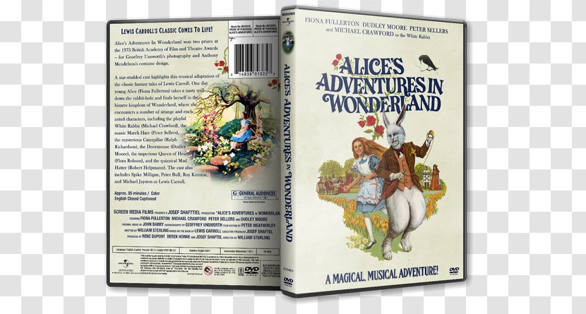 Alice's Adventures In Wonderland Adventure Film DVD - Alice Transparent PNG