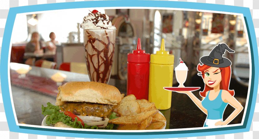 Hamburger Diner Food Cheeseburger Milkshake Donna's - Sandwich - Breakfast Transparent PNG