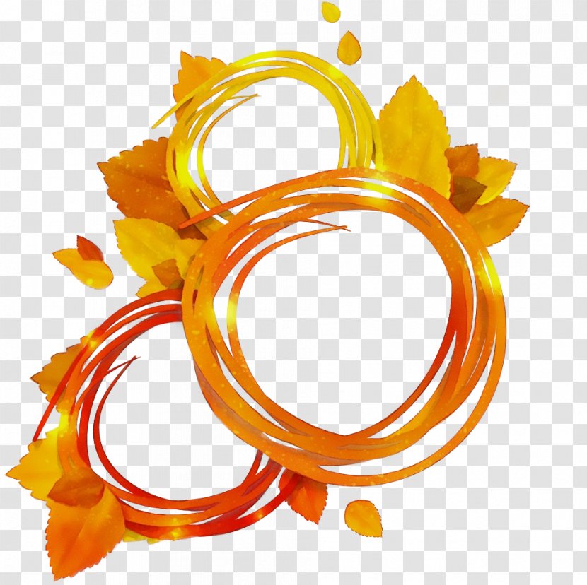 Autumn Watercolor - Paint - Yellow Orange Transparent PNG