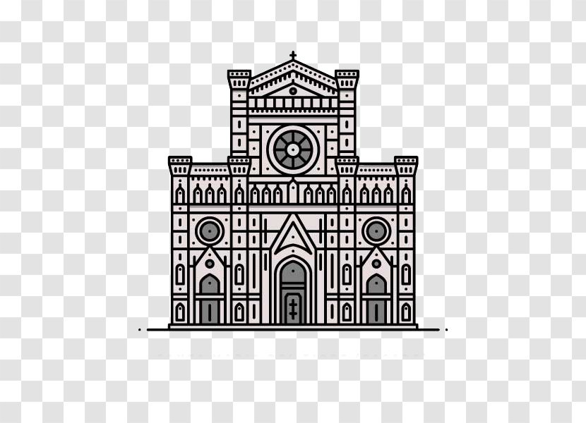 Black And White Brand Pattern - Church Transparent PNG