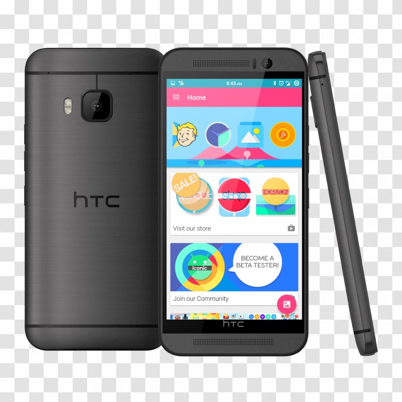 HTC One M9+ (M8) LTE Smartphone - Hardware Transparent PNG