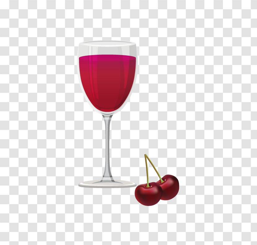 Orange Juice Cocktail Wine Glass Cranberry - Cherry Transparent PNG