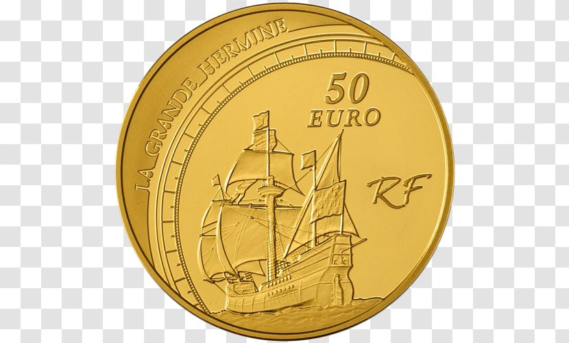 Monnaie De Paris Marius Gold Medal Token Coin - 50 Euro Transparent PNG